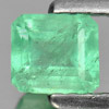 Green Emerald 0.49 Ct. Octagon Shape 4.8 x 4.4 Mm. Natural Gem Unheated Columbia