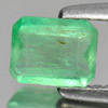 Green Emerald 0.55 Ct. Octagon Shape 5.9 x 4.7 Mm. Natural Gem Unheated Columbia