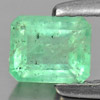 Green Emerald 0.44 Ct. Octagon 5.3 x 4.3 Mm. Natural Gem Unheated Columbia