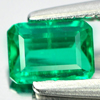 Green Emerald 0.26 Ct. Octagon 4.8 x 3.5 Mm. Natural Gemstone Columbia Unheated