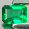 Green Emerald 0.17 Ct. Octagon 3.9 x 3 Mm. Natural Gemstone Columbia Unheated
