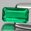 Green Emerald 0.22 Ct. Octagon Shape 5 x 2.7 Mm. Natural Gem Columbia Unheated