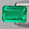 Green Emerald 0.26 Ct. Octagon Shape 4.9 x 3.4 Mm. Natural Gem Columbia Unheated