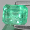 Green Emerald 0.66 Ct. Octagon Shape 5.6 x 4.4 Mm. Natural Gem Unheated Columbia
