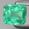 Unheated 0.40 Ct. Octagon Natural Rich Green Emerald