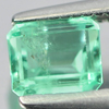 Green Emerald 0.49 Ct. Octagon Shape 5 x 4.2 Mm. Natural Gem Unheated Columbia