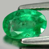 Green Emerald 0.91 Ct. Oval Shape 7.5 x 5.1 Mm. Natural Gem Columbia Unheated