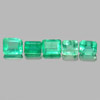 Green Emerald 0.94 Ct. 5 Pcs. Octagon Shape Natural Gems Unheated Columbia
