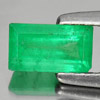 Green Emerald 0.71 Ct. Octagon Shape 6.6 x 3.8 Mm. Natural Gemstone Unheated