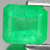 Green Emerald 0.66 Ct. Octagon Shape 5.8 x 5.1 Mm. Natural Gem Unheated Columbia