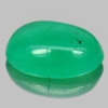 Green Emerald 0.91 Ct. Oval Cabochon Shape 7.7 x 5.4 Mm. Natural Gem Columbia