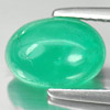 Green Emerald 2.10 Ct. Oval Cabochon 9.8 x 6.9 Mm. Natural Gemstone Columbia