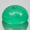 Green Emerald 0.91 Ct. Oval Cabochon 6.4 x 5.1 Mm. Natural Gem Unheated Columbia