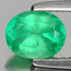 Green Emerald 0.76 Ct. Oval Shape 6.7 x 5.4 Mm. Natural Gemstone Unheated