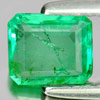 Green Emerald 0.79 Ct. Octagon Shape 6.2 x 5.3 Mm. Natural Gem Unheated Columbia