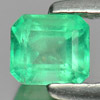 Green Emerald 0.40 Ct. Octagon Shape 4.6 x 4 Mm. Natural Gemstone Unheated