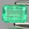 Green Emerald 0.31 Ct. Octagon Shape 4.7 x 3.5 Mm. Natural Gemstone Unheated