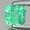 Green Emerald 0.24 Ct. Octagon Shape 4.1 x 3.9 Mm. Natural Gemstone Unheated