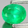 Green Emerald 0.33 Ct. Oval Shape 4.8 x 4 Mm. Natural Gemstone Unheated Columbia
