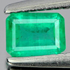 Green Emerald 0.22 Ct. Octagon 4.5 x 3.4 Mm. Natural Gem Columbia Unheated