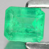Green Emerald 0.35 Ct. Octagon Shape 4.4 x 3.8 Mm. Natural Gem Unheated