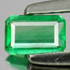Green Emerald 0.21 Ct. Octagon Shape 5.4 x 3.5 Mm. Natural Gemstone Unheated