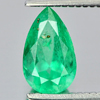 Green Emerald 0.64 Ct. Pear Shape 7.6 x 4.6 x 3.5 Mm. Natural Gemstone Unheated