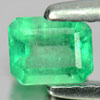 Green Emerald 0.35 Ct. Octagon Shape 4.8 x 4 Mm. Natural Gemstone Unheated
