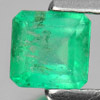 Green Emerald 0.36 Ct. Octagon Shape 4.3 x 4.3 Mm. Natural Gemstone Unheated