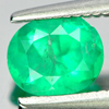 Green Emerald 0.55 Ct. Oval Shape 5.9 x 4.9 Mm. Natural Gem Unheated Columbia