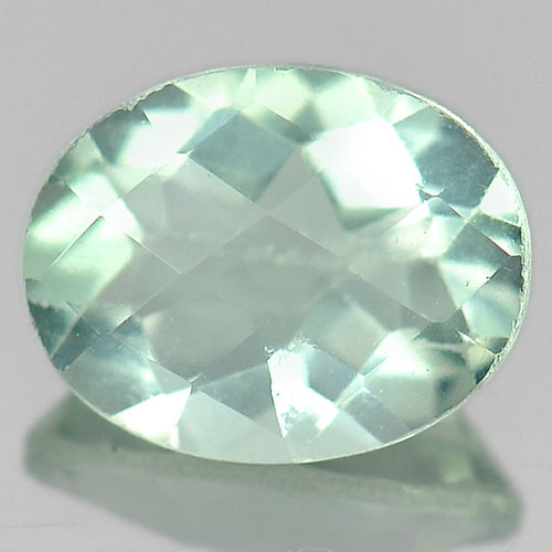 2.07 Ct. Oval Checkerboard Natural Gemstone Green Color Fluorite Unheated