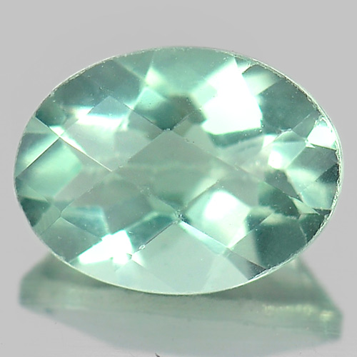 1.29 Ct. Calibrate Size Oval Checkerboard Natural Gem Green Flourite Unheated