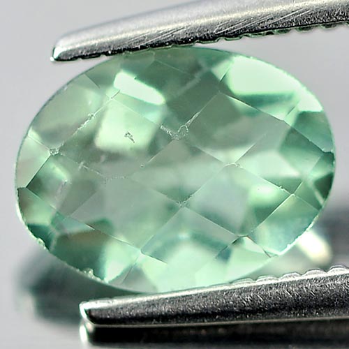 1.35 Ct. Oval Checkerboard Natural Gemstone Green Flourite From Brazil Unheated