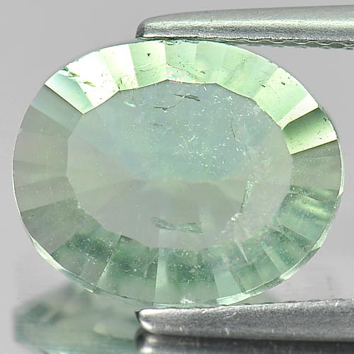 3.95 Ct. Charming Oval Natural Light Green Fluorite