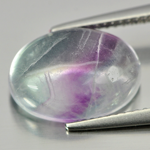 6.88 Ct. Oval Cabochon Natural Good Color Gemstone Fluorite Unheated
