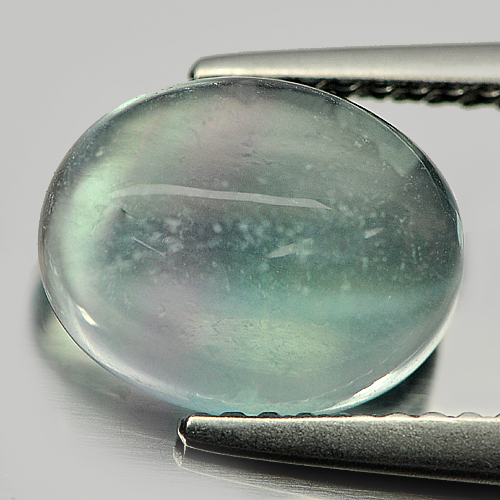 3.42 Ct. Unheated Oval Cabochon Good Color Natural Gem Fluorite From Brazil