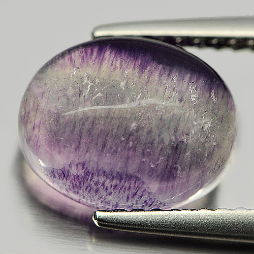 3.35 Ct. Unheated Oval Cabochon Good Color Natural Gem Fluorite From Brazil