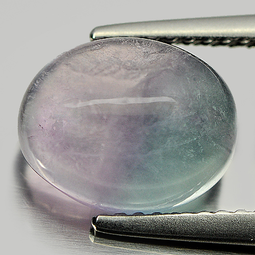 3.66 Ct. Unheated Oval Cabochon Good Color Natural Gem Fluorite From Brazil
