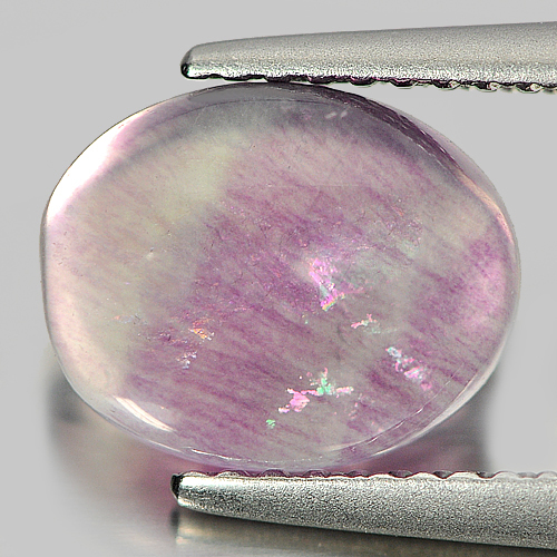 Multi-Color Fluorite 3.00 Ct. Oval Cabochon Natural Gemstone From Brazil
