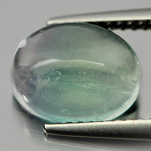 3.42 Ct. Nice Color Unheated Oval Cabochon Natural Gem Fluorite From Brazil