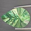 Natural Green Fluorite Gemstones 5.95 Ct. Pear Concave Cut 15.1 x 10.6 Mm.