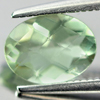 Unheated 1.38 Ct. Oval Checkerboard Natural Gemstone Green Flourite From Brazil