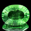 10.81 Ct. Oval Concave Cut Natural Green Flourite Gem