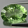 6.71 Ct. Oval Concave Cut Natural Green Fluorite Gem