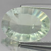 5.32 Ct. Oval Concave Cut Natural Gem Green Fluorite Brazil
