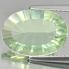 5.34 Ct. Oval Concave Cut Natural Gem Green Fluorite