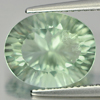 Concave Cut 5.48 Ct Oval Natural Green Fluorite Gem