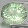 5.89 Ct. Oval Concave Cut Natural Gem Green Fluorite Brazil