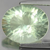 5.26 Ct. Oval Concave Cut Natural Gem Green Fluorite Brazil