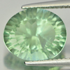 5.56 Ct. Charming Oval Concave Cut Natural Gem Green Fluorite Brazil